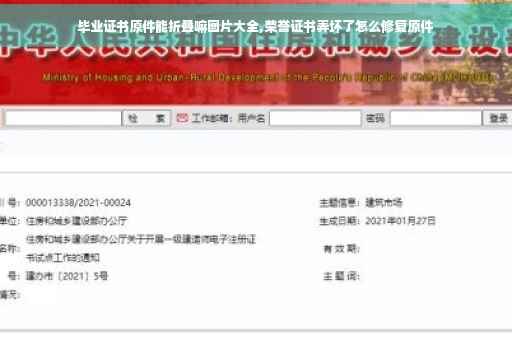 毕业证书原件能折叠嘛图片大全,荣誉证书弄坏了怎么修复原件