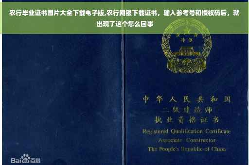 农行毕业证书图片大全下载电子版,农行网银下载证书，输入参考号和授权码后，就出现了这个怎么回事