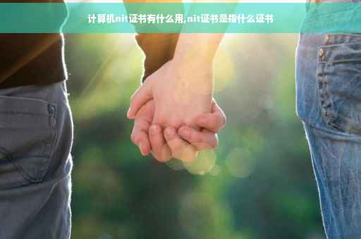 计算机nit证书有什么用,nit证书是指什么证书