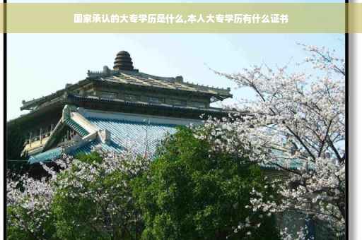国家承认的大专学历是什么,本人大专学历有什么证书