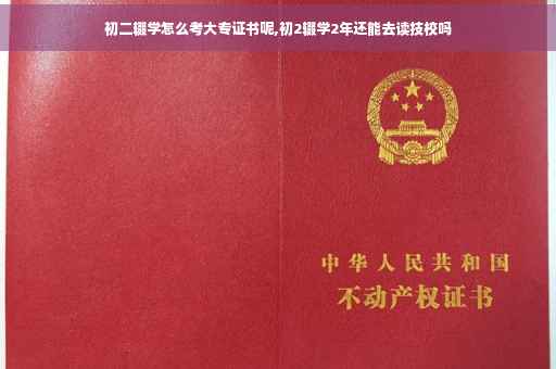 初二辍学怎么考大专证书呢,初2辍学2年还能去读技校吗