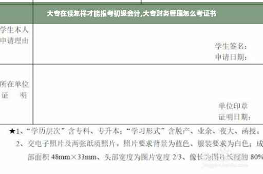 大专在读怎样才能报考初级会计,大专财务管理怎么考证书