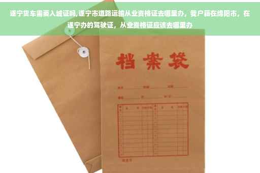 遂宁货车需要入城证吗,遂宁市道路运输从业资格证去哪里办，我户籍在绵阳市，在遂宁办的驾驶证，从业资格证应该去哪里办