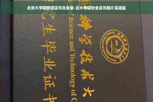 北京大学研修班证书含金量-北大考研毕业证书图片高清版