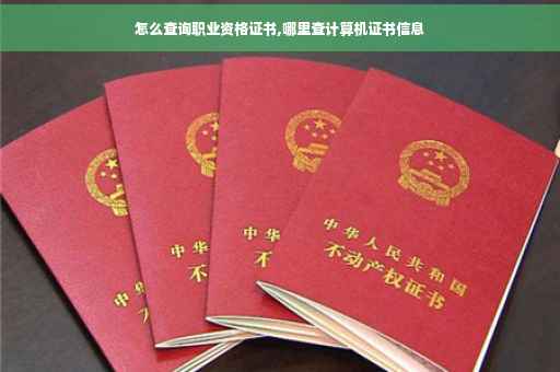 怎么查询职业资格证书,哪里查计算机证书信息