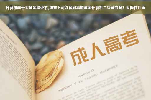 计算机类十大含金量证书,淘宝上可以买到真的全国计算机二级证书吗？大概在几百