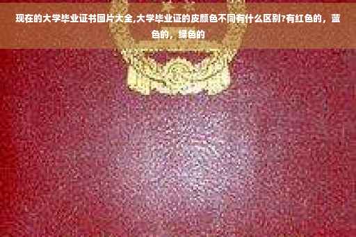 现在的大学毕业证书图片大全,大学毕业证的皮颜色不同有什么区别?有红色的，蓝色的，绿色的