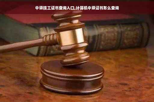 中级技工证书查询入口,计算机中级证书怎么查询