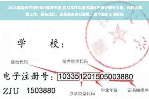 2023年美环艺考研B区都啥学校,我女儿在沈阳鲁美环艺设计毕业今年，现在面临找工作，留在沈阳，还是去南方有发展，哪个城市工作好找