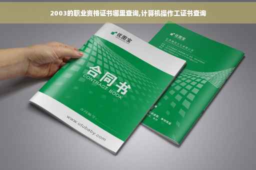 2003的职业资格证书哪里查询,计算机操作工证书查询