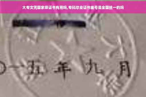 大专文凭国家级证书有用吗,专科毕业证书编号是全国统一的吗