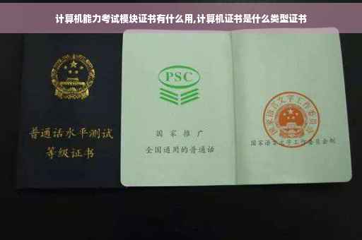 计算机能力考试模块证书有什么用,计算机证书是什么类型证书