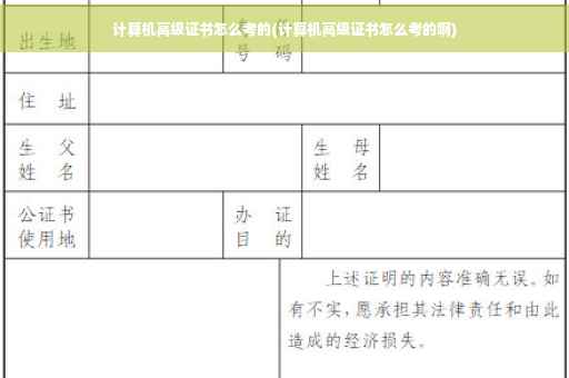 计算机高级证书怎么考的(计算机高级证书怎么考的啊)