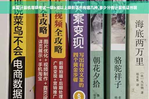 全国计算机等级考试一级b或以上级别证书有哪几种,多少分有计算机证书啊