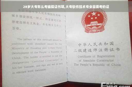 28岁大专怎么考编程证书呢,大专软件技术专业需要考的证