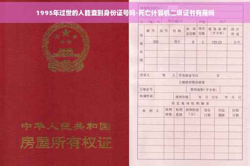 1995年过世的人能查到身份证号吗-死亡计算机二级证书有用吗
