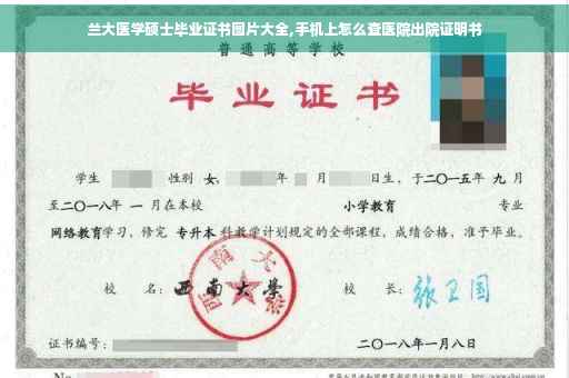 兰大医学硕士毕业证书图片大全,手机上怎么查医院出院证明书