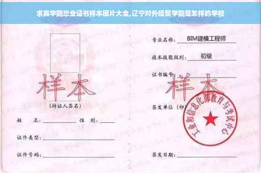 求真学院毕业证书样本图片大全,辽宁对外经贸学院是怎样的学校