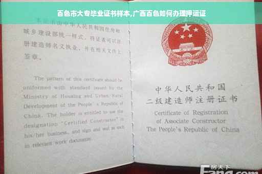 百色市大专毕业证书样本,广西百色如何办理押运证