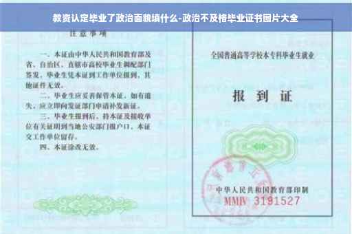 教资认定毕业了政治面貌填什么-政治不及格毕业证书图片大全