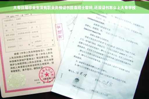 大专往届毕业生没有职业资格证书能直招士官吗,还没证书怎么上大专学校