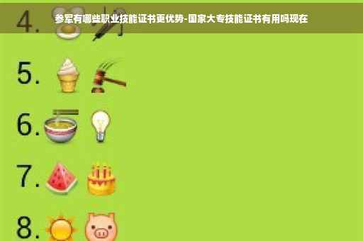 参军有哪些职业技能证书更优势-国家大专技能证书有用吗现在