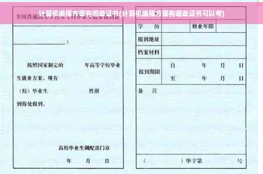计算机编程方面有哪些证书(计算机编程方面有哪些证书可以考)