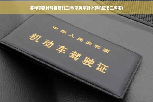 怎样拿到计算机证书二级(怎样拿到计算机证书二级呢)