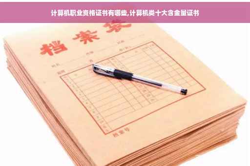 计算机职业资格证书有哪些,计算机类十大含金量证书