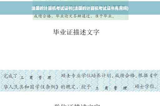 法国的计算机考试证书(法国的计算机考试证书有用吗)