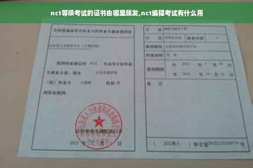 nct等级考试的证书由哪里颁发,nct编程考试有什么用