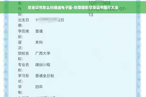 毕业证书怎么扫描成电子版-创意摄影毕业证书图片大全