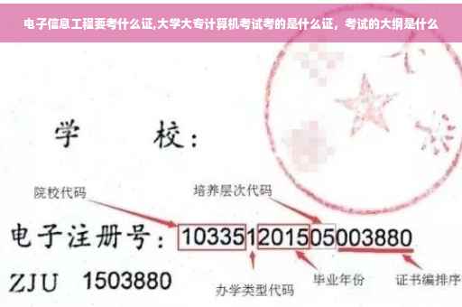 电子信息工程要考什么证,大学大专计算机考试考的是什么证，考试的大纲是什么