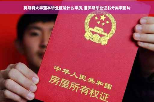 莫斯科大学蓝本毕业证是什么学历,俄罗斯毕业证书分类表图片