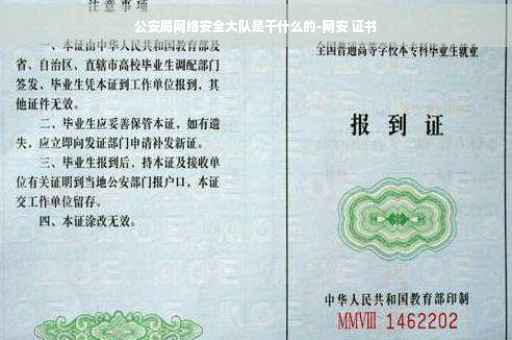 公安局网络安全大队是干什么的-网安 证书