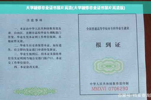 大学辅修毕业证书图片高清(大学辅修毕业证书图片高清版)