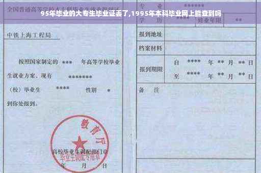 95年毕业的大专生毕业证丢了,1995年本科毕业网上能查到吗