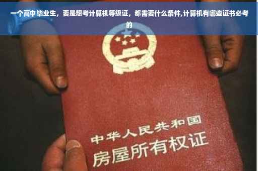一个高中毕业生，要是想考计算机等级证，都需要什么条件,计算机有哪些证书必考的