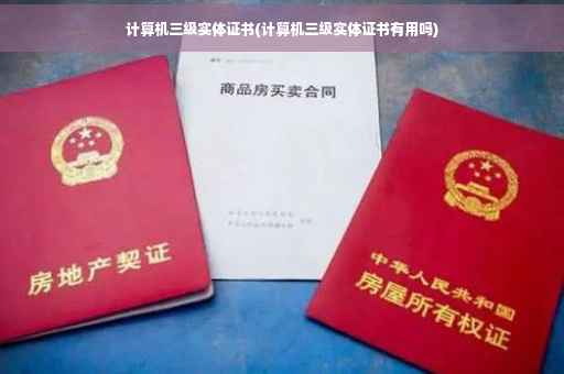 计算机三级实体证书(计算机三级实体证书有用吗)