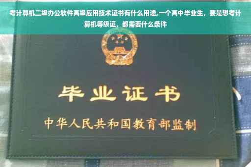考计算机二级办公软件高级应用技术证书有什么用途,一个高中毕业生，要是想考计算机等级证，都需要什么条件