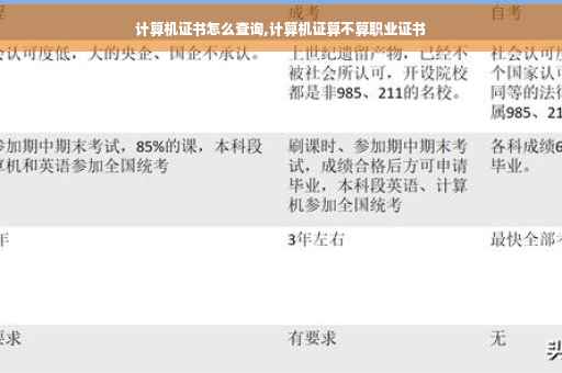 计算机证书怎么查询,计算机证算不算职业证书