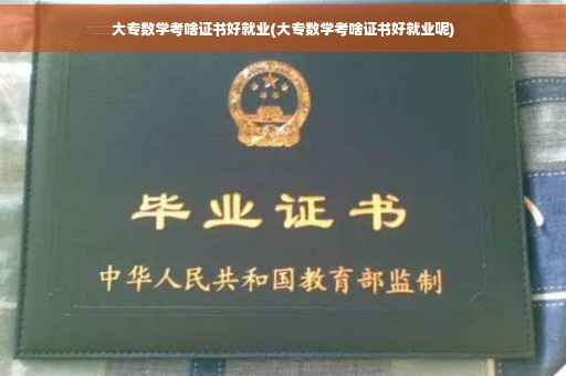 大专数学考啥证书好就业(大专数学考啥证书好就业呢)