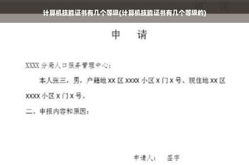 计算机技能证书有几个等级(计算机技能证书有几个等级的)