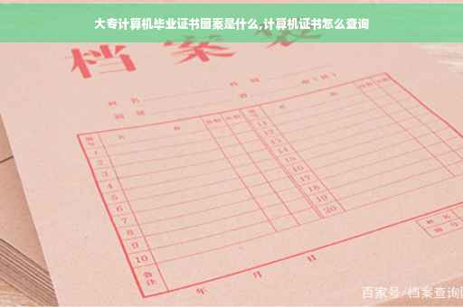 大专计算机毕业证书图案是什么,计算机证书怎么查询