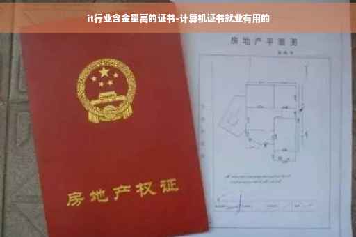 it行业含金量高的证书-计算机证书就业有用的