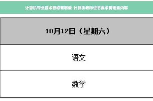 计算机专业技术职称有哪些-计算机老师证书要求有哪些内容