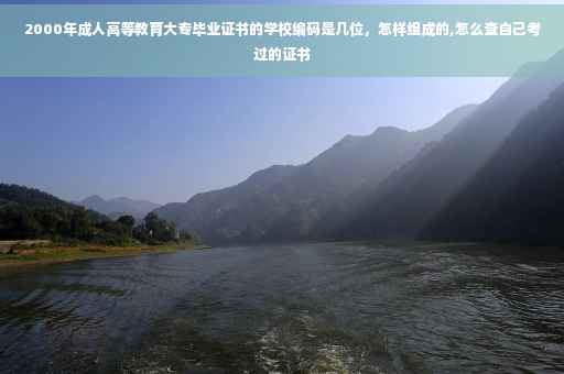 2000年成人高等教育大专毕业证书的学校编码是几位，怎样组成的,怎么查自己考过的证书
