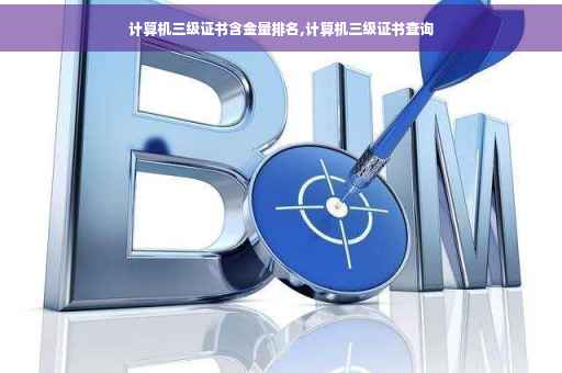 计算机三级证书含金量排名,计算机三级证书查询