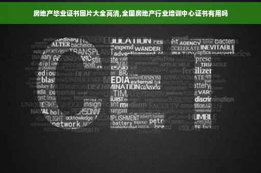 房地产毕业证书图片大全高清,全国房地产行业培训中心证书有用吗