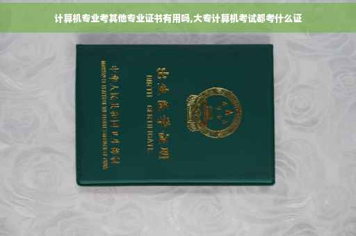 计算机专业考其他专业证书有用吗,大专计算机考试都考什么证